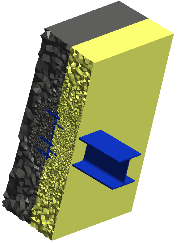 Siatkowanie modelu 3D do obliczeń mostka punktowego od konsoli